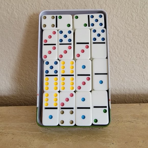Double Six Color Dot Dominoes -  Cardinal Games - Picture 3 of 4